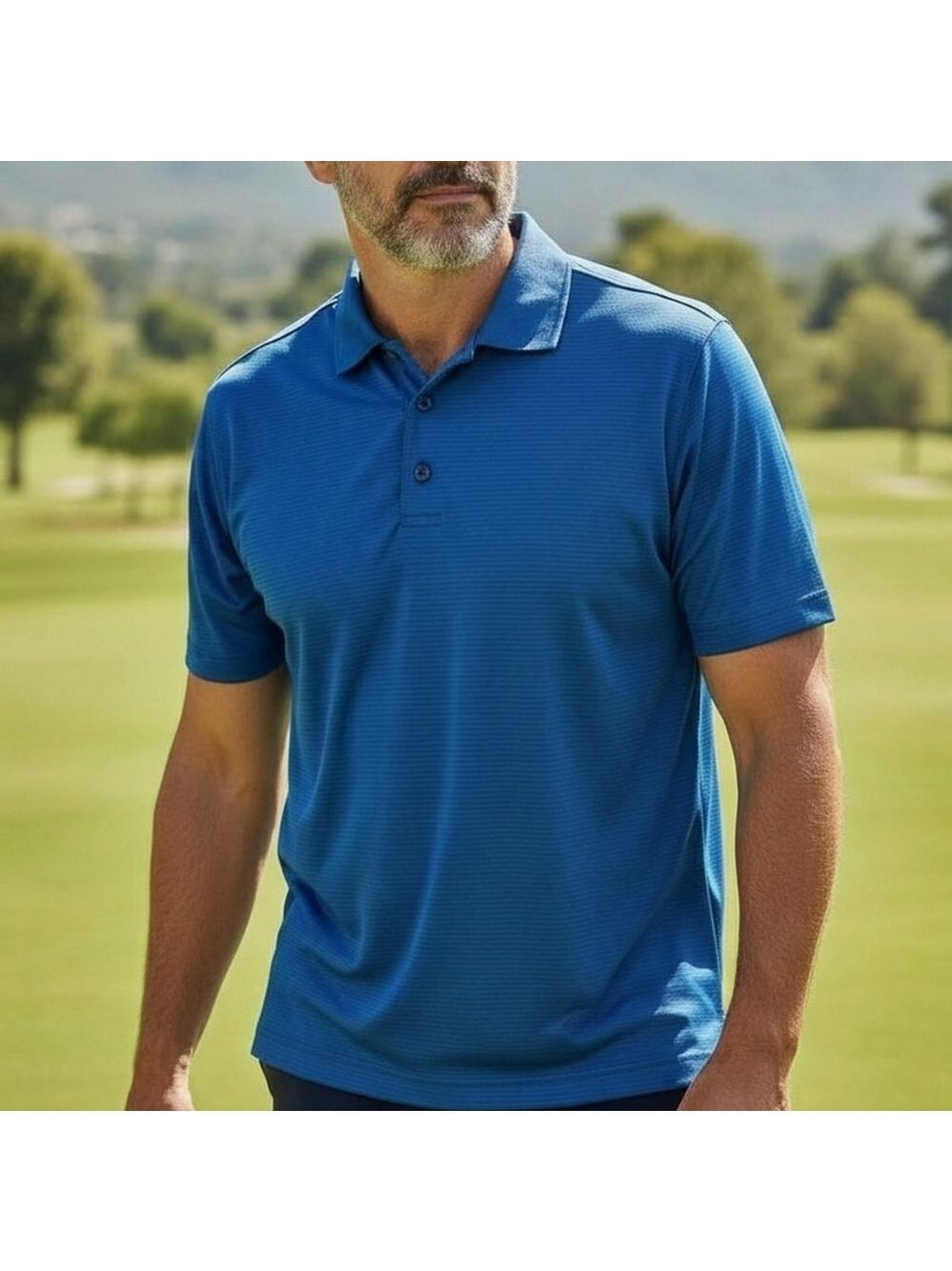FootJoy Men's Golf Polo Shirt Blue Medium
